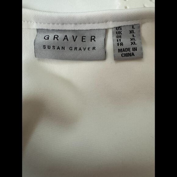 GRAVER Susan Graver LK Fusion Plus Regular Laser Cut Cardigan Cream Petal L - Picture 13 of 13